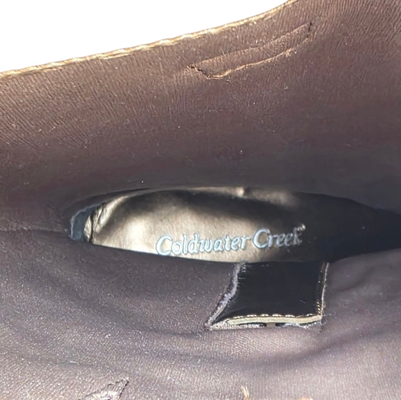 Womens Coldwater Creek Cowboy Boots, Bronze Metallic Leather, 7.5M - Picture 7 of 9